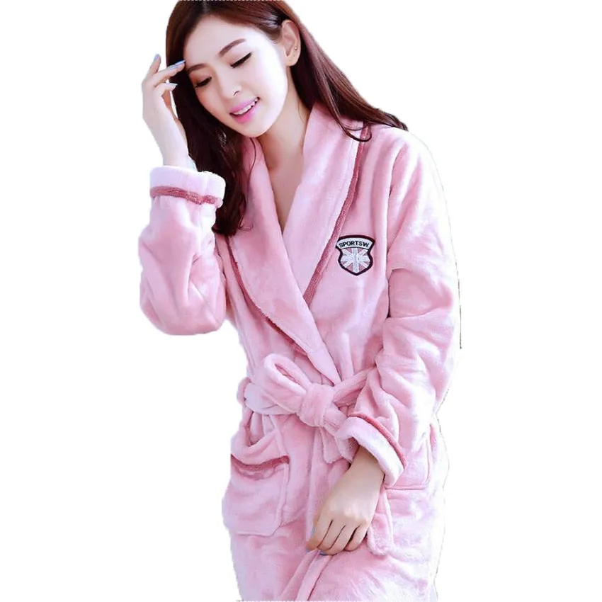 Winter Warm Bath Robe Male Nightgown Nighties Casual Clothing