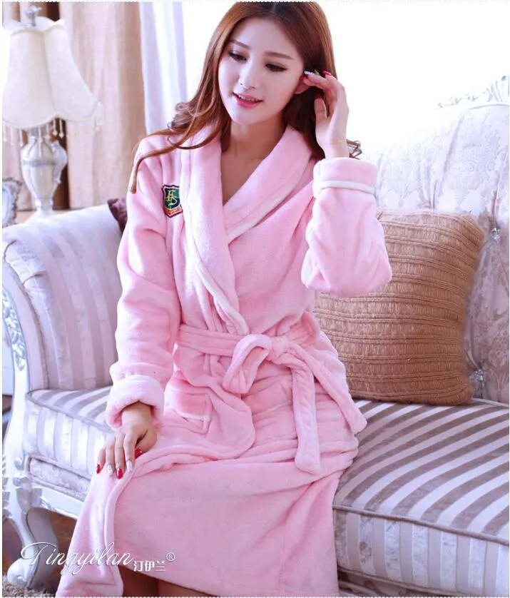 Winter Warm Bath Robe Male Nightgown Nighties Casual Clothing