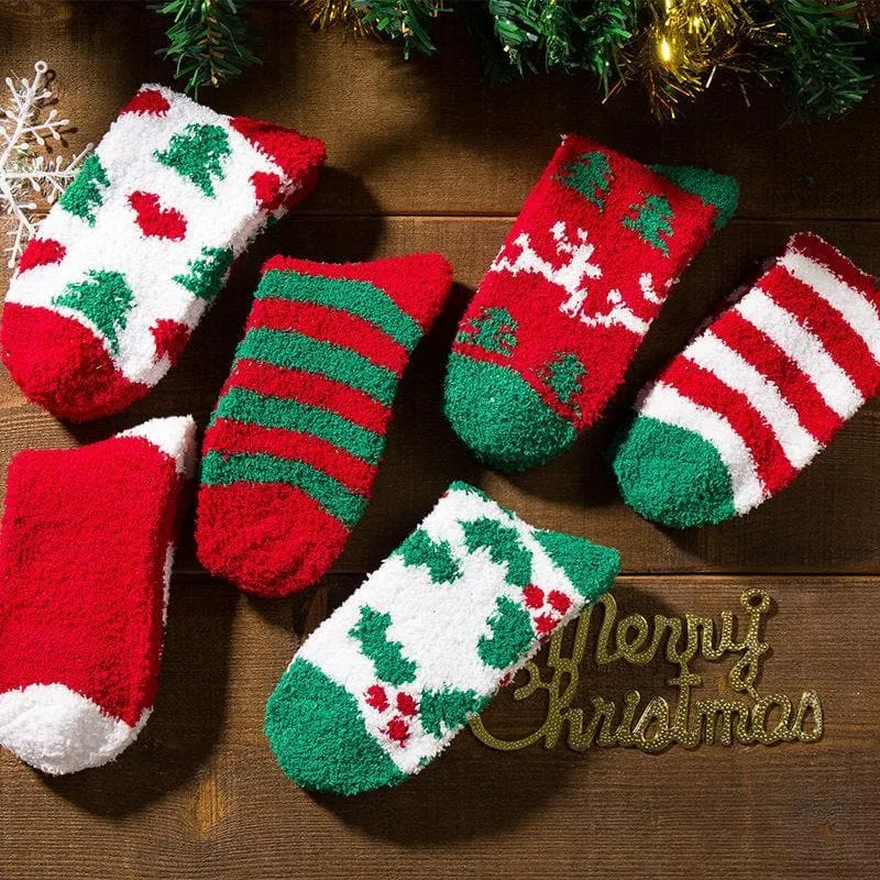 Women's Christmas Coral Fleece Socks