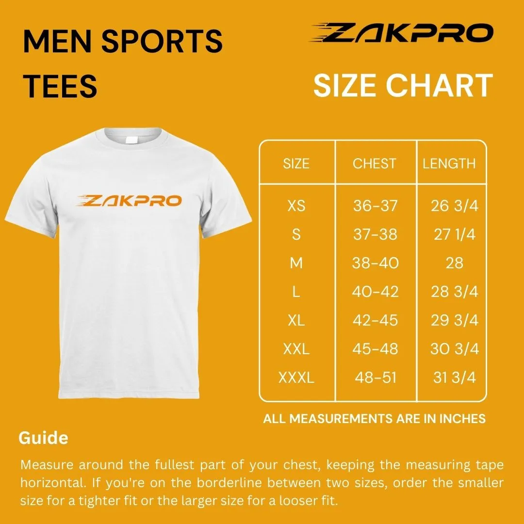 ZAKPRO Sports Tees for Men (Cross Blue)